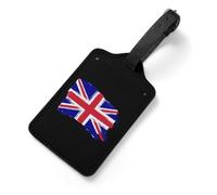 British Flag Luggage Tags for Suitcase with Name Id Labels PU Leather Travel Baggage Tag Gift for Men Women