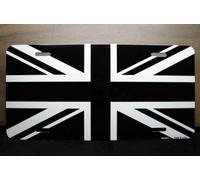 british flag metal license plate black and black union jack britain flag license plate 6x12 inches