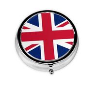 British Flag Mini Round Pill Box, can be Put into Wallet, Pocket, Light and Convenient, 3 Compartment Pill Box, Portable Pill Box,