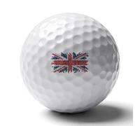 British Flag Mosaic United Kingdom Golf Balls Rubber Practice for Training for Backyard Beginner