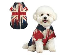 British Flag Mural Hawaiian Dog Shirt Pet Clothes for Small Dogs Cats