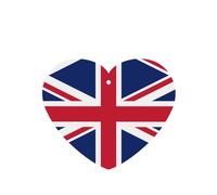 British Flag Pattern Car Air Fresheners 4 Pcs Heart Shape Hanging Aromatherapy Tablets Scented Fresheners For Bedroom Bathroom