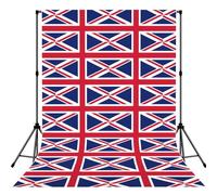 British Flag Print 5×7ft Photo Backdrop, Seamless Background Cloth For Studio And Portrait Photography Wedding Party
