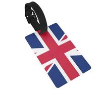 British Flag Print Bag Tags for Luggage, Waterproof PVC Travel Tags for Suitcases Travel Bag Tag with Name Label