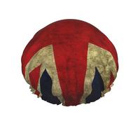 British Flag Print Bath Cap For Long Hair And Short Hair, Washable Elastic Band Bath Hair Hat For Long Hair, Braid