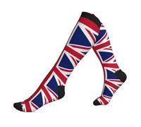 British Flag Print Compression Socks For Men Women, 15-20 Mmhg Support Circulation Socks, For Running Sports