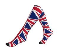 British Flag Print Compression Socks For Men Women, 15-20 Mmhg Support Circulation Socks, For Running Sports
