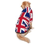 British Flag Print Dog Hoodie For Medium To Large Dogs, Warm, Soft, Breathable Sweatshirt, Easy To Wear Jumper For Winter And Fall, Pet Coat Pullover