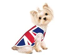 British flag print Dog Shirts for Small Dogs Stretchy T-Shirts Lightweight Tank Top Sleeveless Striped Vest