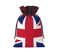 British Flag Print Festive Drawstring Gift Eco-Friendly Bags Reusable Pouches Birthday Wedding Party