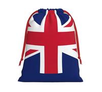 British Flag Print Gift Reusable Bag Drawstring Festive Birthday Presents Daily Storage Office Supplies
