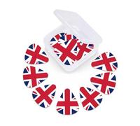 British flag print Guitar Picks 12 Pack, Mixed (0.46-0.96mm) with Storage Case for Guitar,ukulele