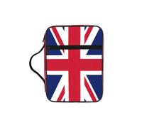 British Flag Print Large Bible Cover Case for Women,Bible Bag Bible Storage Bags with Zipper Pocket and Handle
