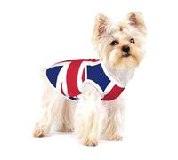 British Flag Print Lightweight Tank Top for Dogs Dog Shirts for Small Dogs Stretchy T Shirts Sleeveless Vest