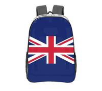 British Flag Print School Transparent Backpack Pvc Clear Bag Daily Necessities Work Travel Boys Girls