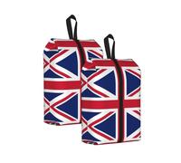British Flag Print Shoe Storage Bag, One Size Waterproof Shoe Pouch with Handle, for Gym Travel and Daily Use Organizer