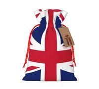 British Flag Print Stylish Drawstring Pouches,Reusable Drawstring Gift Bags,Perfect For Holiday And Party