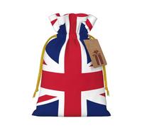British Flag Print Stylish Drawstring Pouches,Reusable Drawstring Gift Bags,Perfect For Holiday And Party