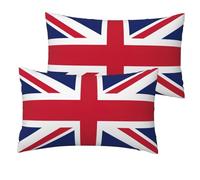 British flag Print Throw Pillow Covers,Square Decoration Cushion Cases for Couch Bed Car sofa,2 piece