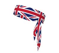 British Flag Print Tie Sweatband Headband Men, Ninja Headbands, Sports Head Tie, Mens Athletic Headband Hair