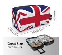 British Flag Print Toiletry Bag for Men Travel Toiletry Bag, Spacious Capacity Cosmetic Bag for Women