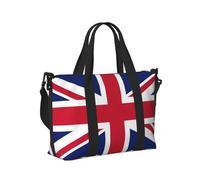 British Flag Print Travel Duffle Bag,Handheld Shoulder Weekender Overnight Bag for Travel,Gym,Yoga