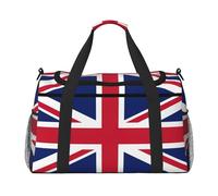 British flag print Weekender Overnight Carry On Bag Gym Luggage Bag Duffel Bag for Travel Women, Black, One Size