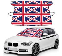 British Flag Print Windshield Cover, Durable 600d Oxford Waterproof Winter Windshield Protector