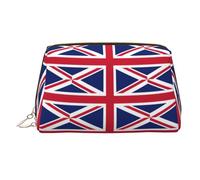 British Flag Printed Zippered Toiletry Bag, Wide Open Storage Case for Personal Care Items and Cosmetics