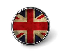 British Flag Round Badge 25mm/1 Inch Metal Buttons Round Badge Pin Button Parts Classic Pin Holders Buttons for Shirts Clothes Individualistic Brooch