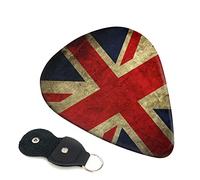 British Flag Set Of 6 Guitar Plectrums For Acoustic Guitar, Electric Guitar, Bass, Ukulele - Thin, Medium And Thick.