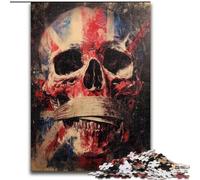 British Flag Skull Puzzles for Adults And Teenagers, Family Entertainment Toys Is Ideal As A Gift for The Whole Family (50x75cm)