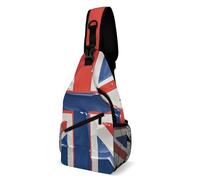 British Flag Sling Bag Small Crossbody Bags with Adjustable Strap Durable Chest Bag for Hiking Travel