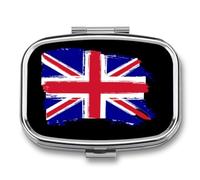British Flag Small Pill Organizer with 2 Compartments