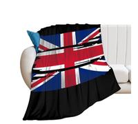 British Flag Soft Flannel Blanket 250g Large Bed Blankets Lightweight Carpet for Sofa Couch Bed 30"*40"（76 * 100cm）