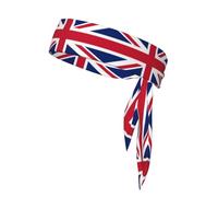 British flag Sports Performance Headband - Double Sided Moisture Control Headband for Running, Gym & Outdoor Activities