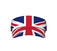 British Flag Sports Sun Visor Hats Adjustable for Women and Men Empty TopTennis Black