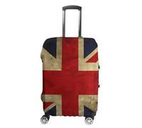 British Flag Suitcase Covers Luggage Protector - Travel Elastic Baggage Case Protective, Washable Anti-scratch Large Suit Case Cover for Suitcases Fits 19-32 Inch Luggages, white, Small, Flower and
