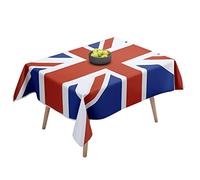 British Flag Tablecloth - Union Jack Table Cover for Queen Jubilee, Union Jack Table Cover | Union Jack Table Decorations for National Holiday, Polyester Gabardine Made, Table Decor, 3 Sizes