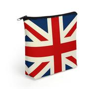 British Flag Travel Makeup Bag Toiletry Cosmetic Pouch Aesthetic Organizer Pencil Case Pen Holder 8.3 X 7.5 Inch