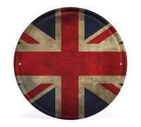 British Flag Vintage Metal Signs Funny Yard Signs for Outside Retro Garden Tin Sign for Man Cave Decor Bar Farmhouse Customized Garage Sign for Wall Decor Outdoor Plaques Decorations 11.8x11.8 Inches