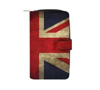British Flag Wallet Multifunctional Leather Wallets for Men Compact Long Wallet Credit Card Holder Passport Bag
