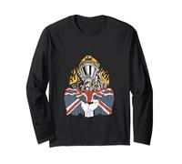 British Flag with Firefighter Long Sleeve T-Shirt