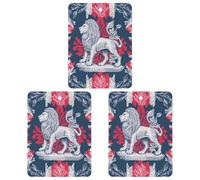 British Flag with Lion 3 PCS Car Air Freshener Hanging Aromatherapy Tablets Automotive Ornament for Auto Room Bathroom Bedside Square