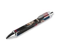 British Flag with Monkey Retractable Ballpoint Pen Black Ink 0.5mm Ball Point Pens Smooth Writing Accessories For Note Taking