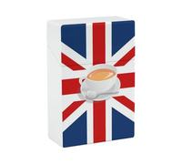 British Flag With Tea Funny Cigarette Cases Fashion Plastic 20 Pcs Cigarettes Box Holder