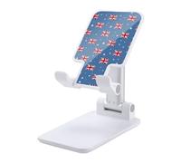 British Flags with Stars Foldable Mobile Phone Holder Stand for Desk White-style