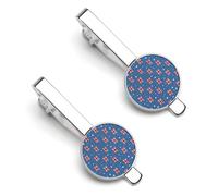 British Flags with Stars Silver Tie Clip Suit Accessories for Men Necktie Bar Set Pin Business Wedding