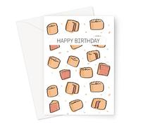British Food Themed Birthday Cards | Great British Food Birthday Cards For Friends and Family, Fish and Chips, Scotch Eggs, Pork Pies (Happy Birthday Pork Pie Print Card)
