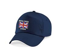 British Forces Veteran Embroidered Baseball, Royal Navy Britian Flag Hat (Navy)